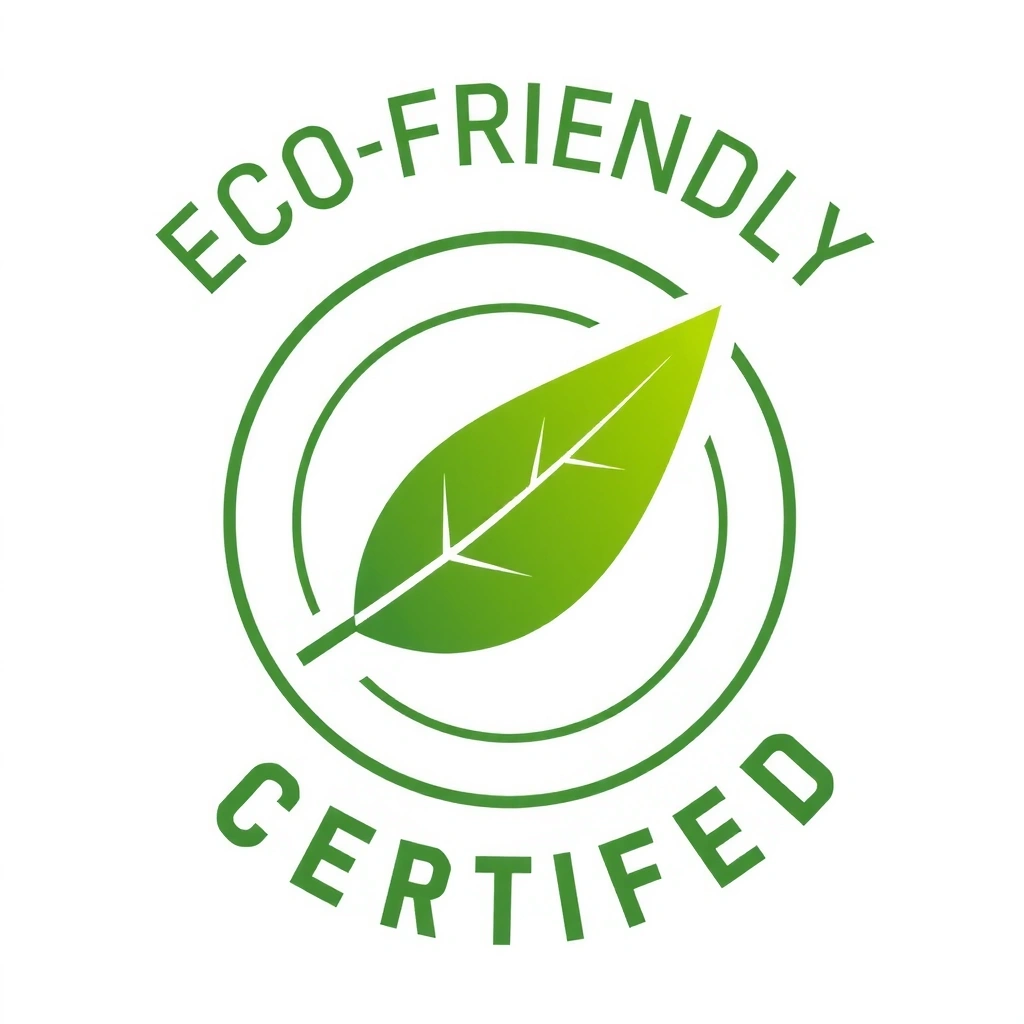 Eco-friendly cleaning certification badge